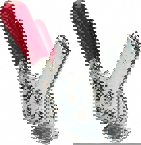 Manual Hold-Down Toggle Clamp: Horizontal, 295 lb Capacity, U-Bar, Flanged Base